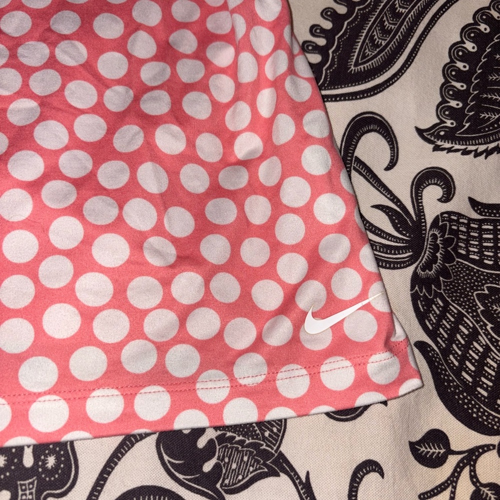 Pink and White Polka Dot Nike Top - Picture 2 of 3